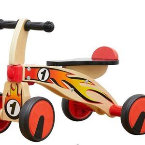 Riding a tricycle toy